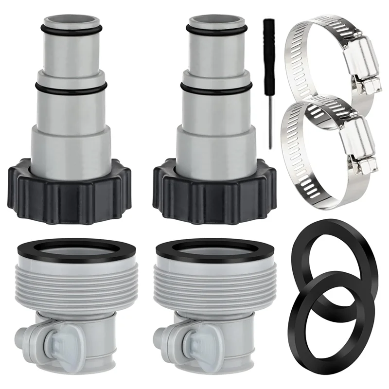 Adattatore per tubi per piscina Tipo connettore A/B per tubi da 1,25 pollici e 1,5 pollici per pompa filtro Intex, sistemi di acqua salata durevoli