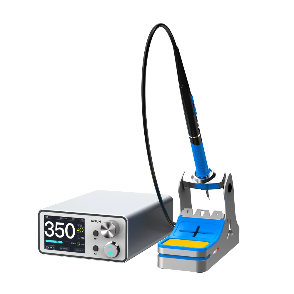 AiXUN T3D Digital Soldering Station Fast Heating Temperature Control Compatible with T225 T245 T210 T115 Handles for PCB Repair