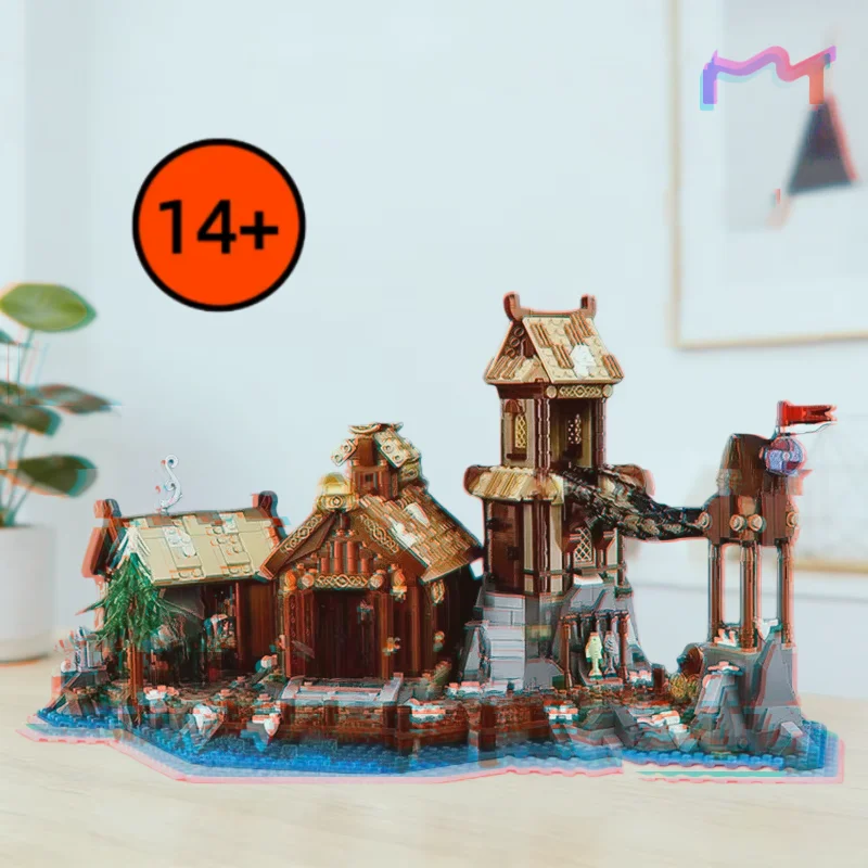

2103PCS Viking Village Building Blocks Model Bricks FIT 21343 Ornament Toy For Kids Adults Birthday Party Gifts Home Decor