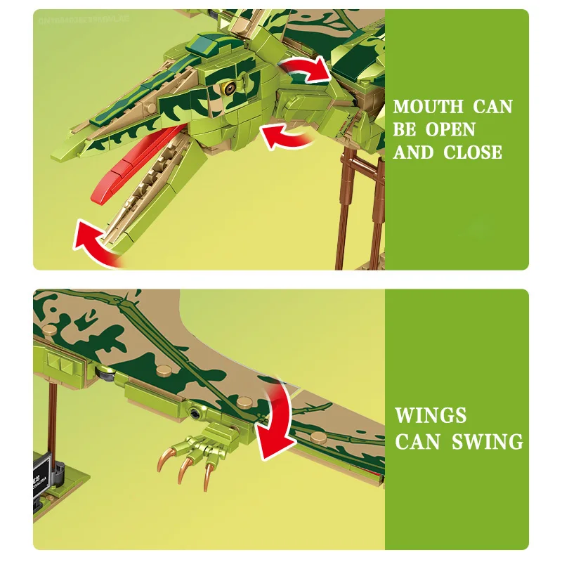 SEMBO BLOCK 2-IN-1 Pterosaur Deformation Dinosaur Jet Building Blocks Animal Transformer Bricks Children Toy Gift