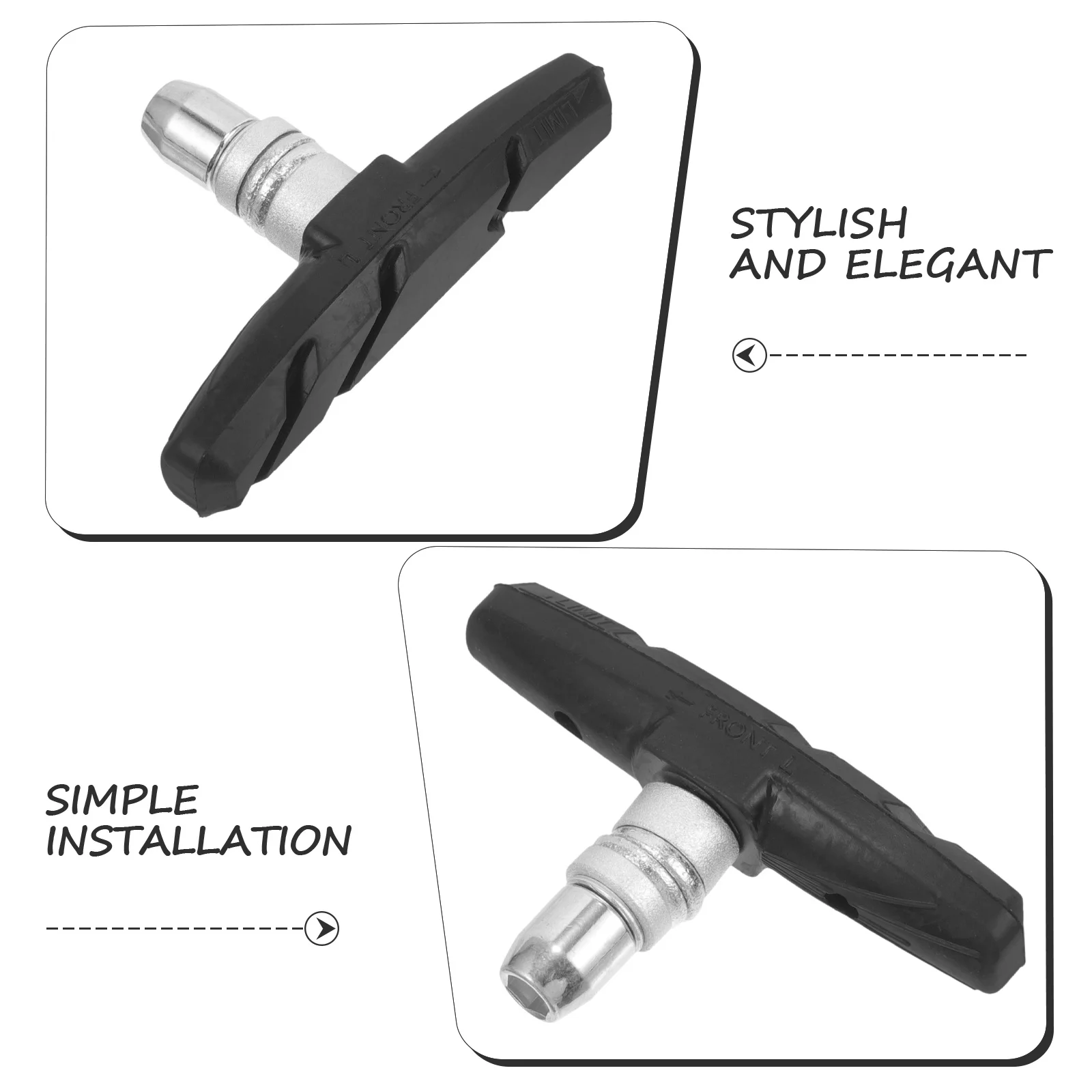 

4pcs Bicycle Brake Pads Rubber Metal Material Wear-Resistant For Mountain Bike Road Bike Cycling Brake Blocks Replacement