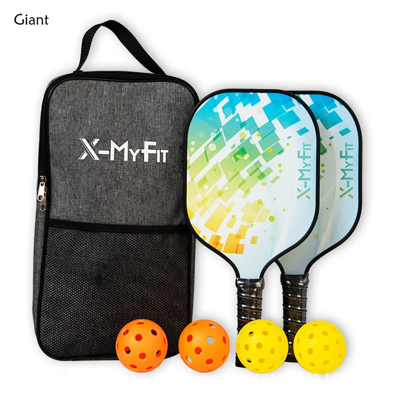 

New Fiberglass 2 Rackets 4 Balls 1 Bag Hot Selling Outdoor Sports Glass Fiber Pickleball Paddle Friendship