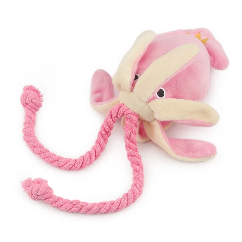 Supet Pet Octopus Plush Rope Toy Is Bite-resistant, Fun and Interactive, Suitable for Indoor and Outdoor Use