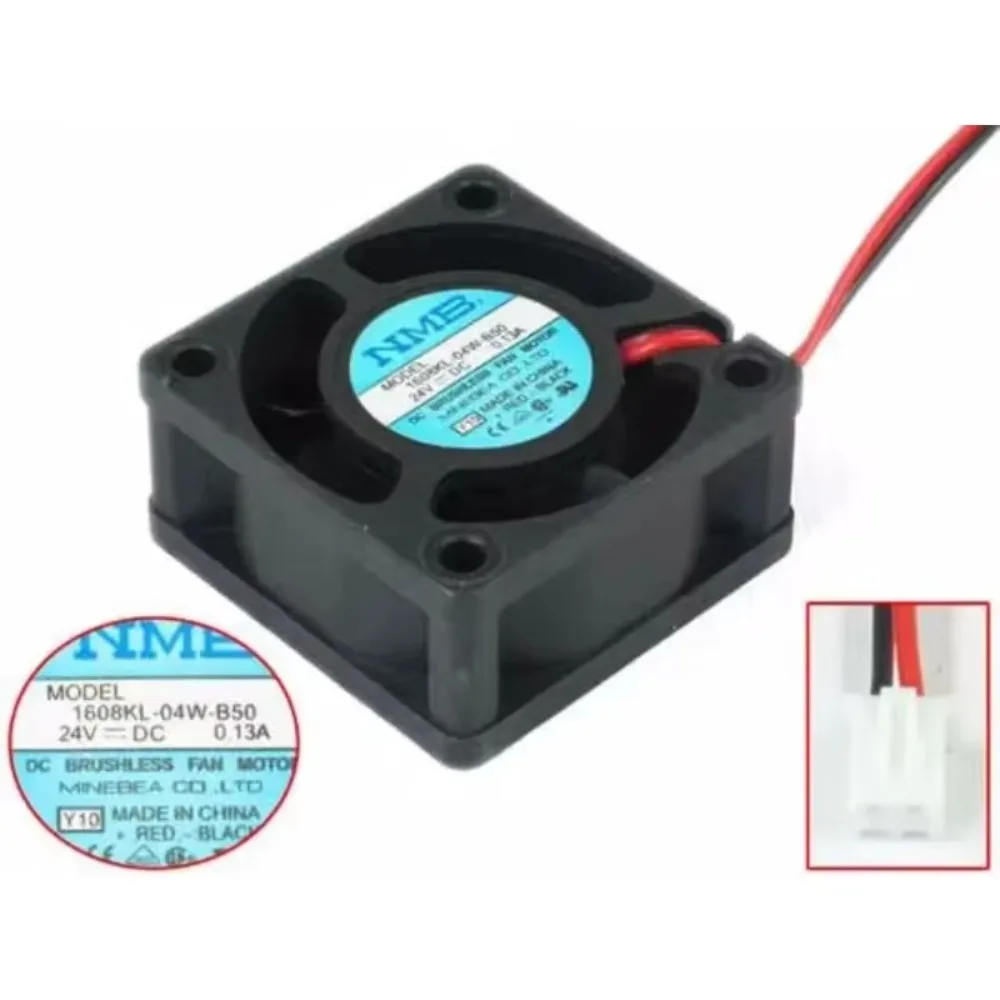NMB-MAT 1608KL-04W-B50 Y10 DC 24V 0.13A 40x40x20mm 2-Wire Cooling Fan