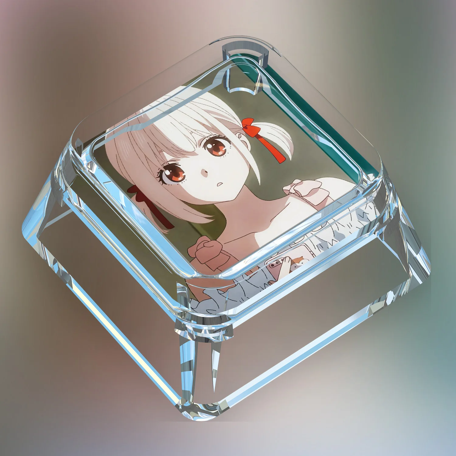 8 أنماط لتقوم بها بنفسك قصة آلهة ذاتية الصنع Lycoris لطيف لوحة المفاتيح الميكانيكية أغطية المفاتيح شفافة شفافة الميكانيكية Keycap هدية لعبة