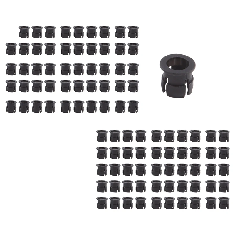 6Pack X(100 Pieces Black Plastic 5mm LED Clip Holder Display Panel Mount Cases