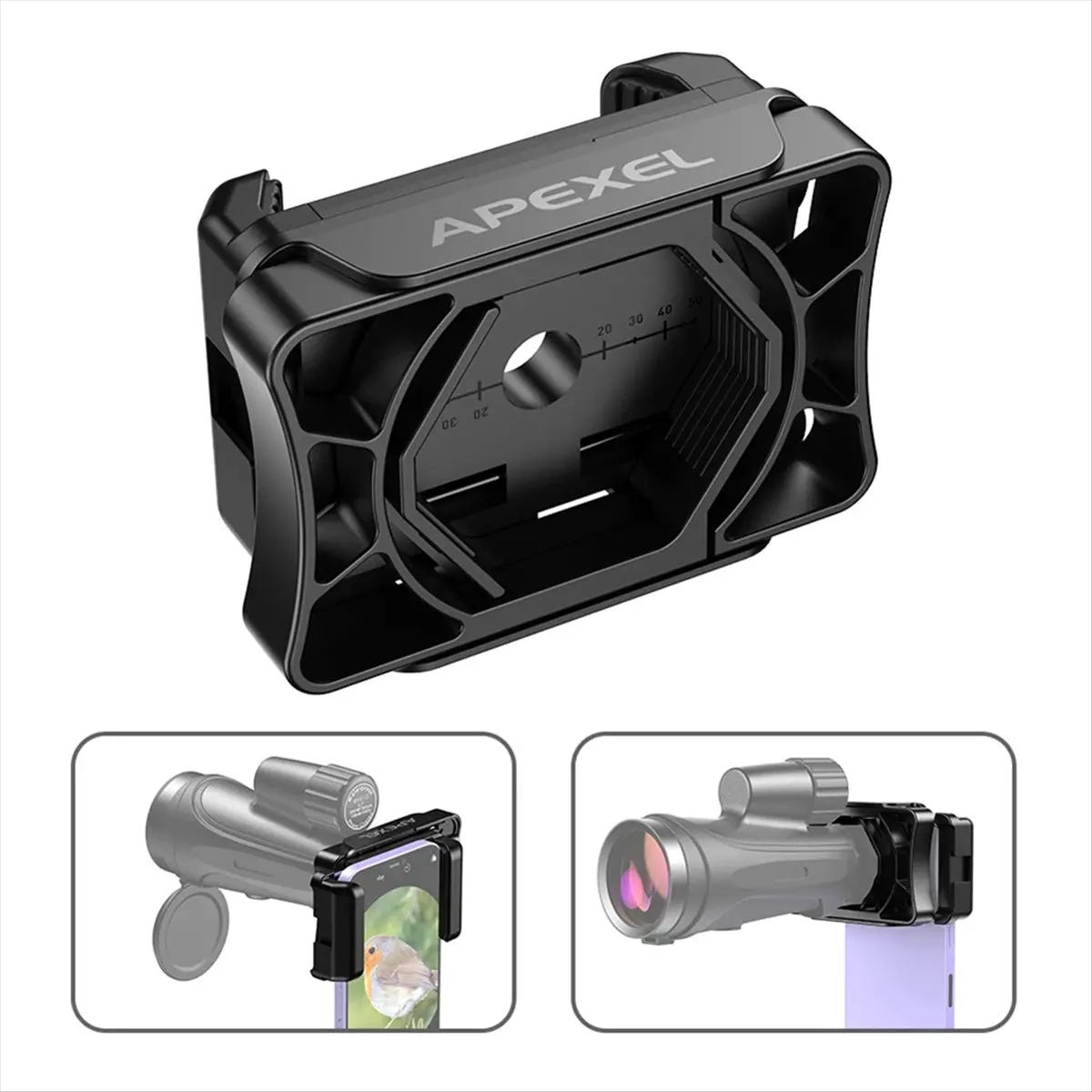 Universal Telescope Phone Adapter for Monocular Binoculars Microscope Eyepiece Diameter Phone Holder Clip