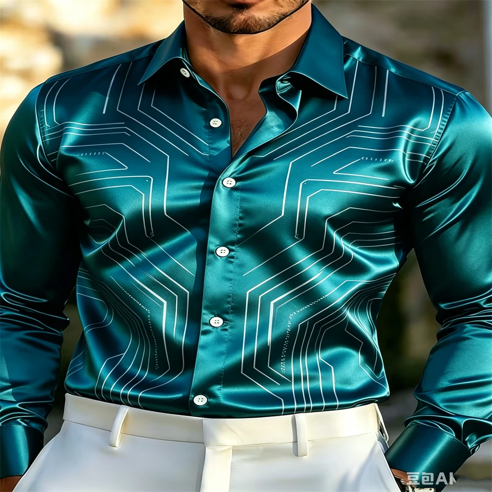Herren Satin Langarmhemd Luxur – Mens Satin Silk Dress Shirt Bewertung und Preis