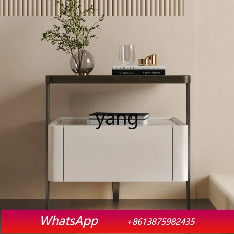 

LHM Minimalist Bedroom Bedside Table Premium Bedside Small Drawer Cabinet Wabi Sabi Wind