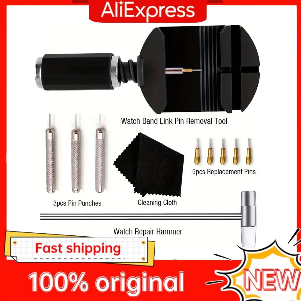 11pcs Watch Link Removal Tool Kit, Watch Band Tool Strap Chain Pin Remover Repair Tool Kit For Watch Band Strap Adjustment, Watc