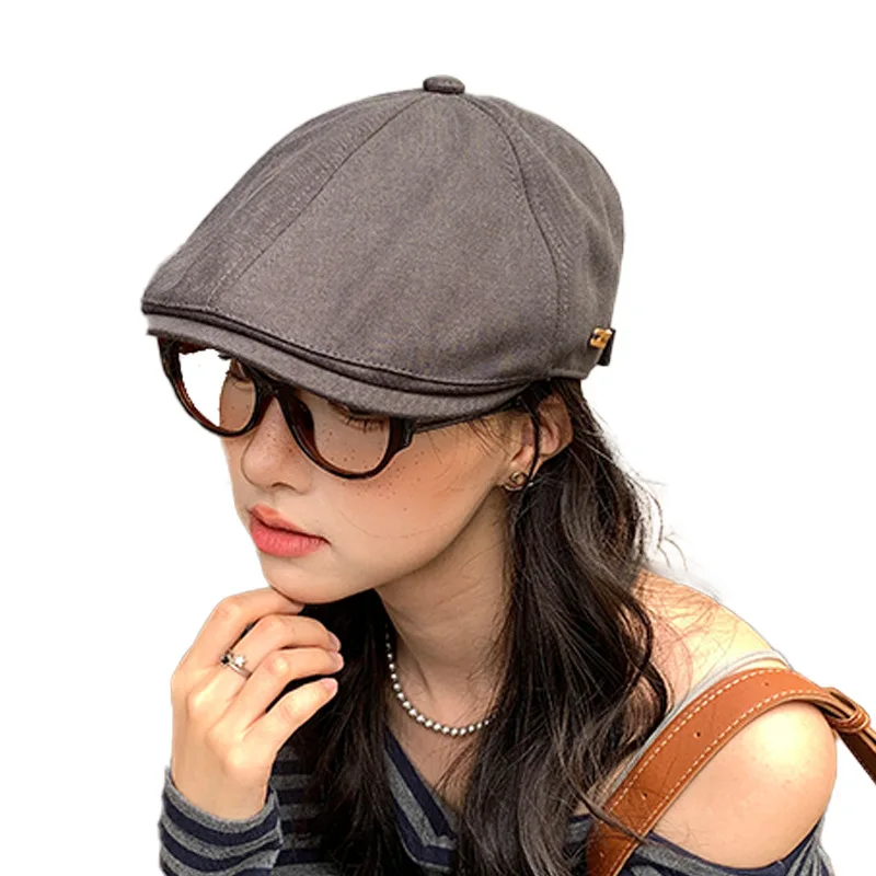 Женская шляпа в стиле ретро, маленькая шляпа с утконосом, новая нишевая модная шляпа газетчика, шляпа Beilei, 4m898