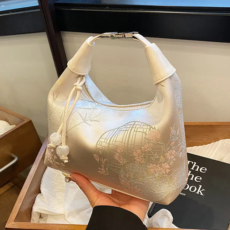 

Handheld New Chinese Style Bag 2025 Summer Fashion Embroidered Pea Bag, Small and High end, Simple Crossbody Women's Bag