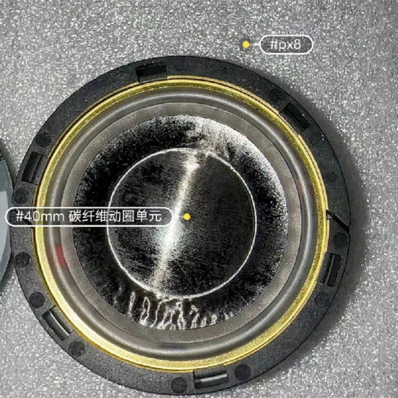 Original 40mm speaker unit For B&W Bowers & Wilkins PX8/PX7 S2 Headphones,replacement carbon Horn dynamic coil speaker