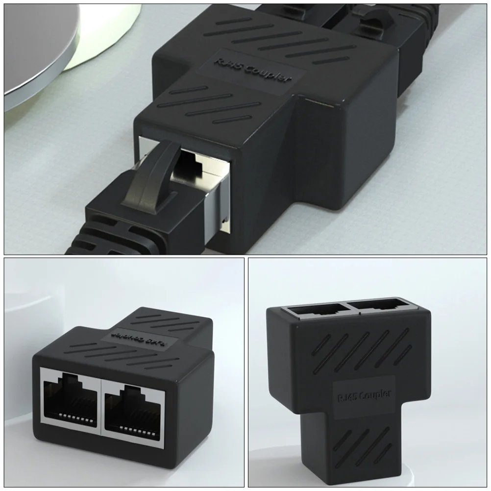 

5 Pcs Network Tee Cable Splitter for Ethernet RJ Adapter Coupler Plastic Splitters