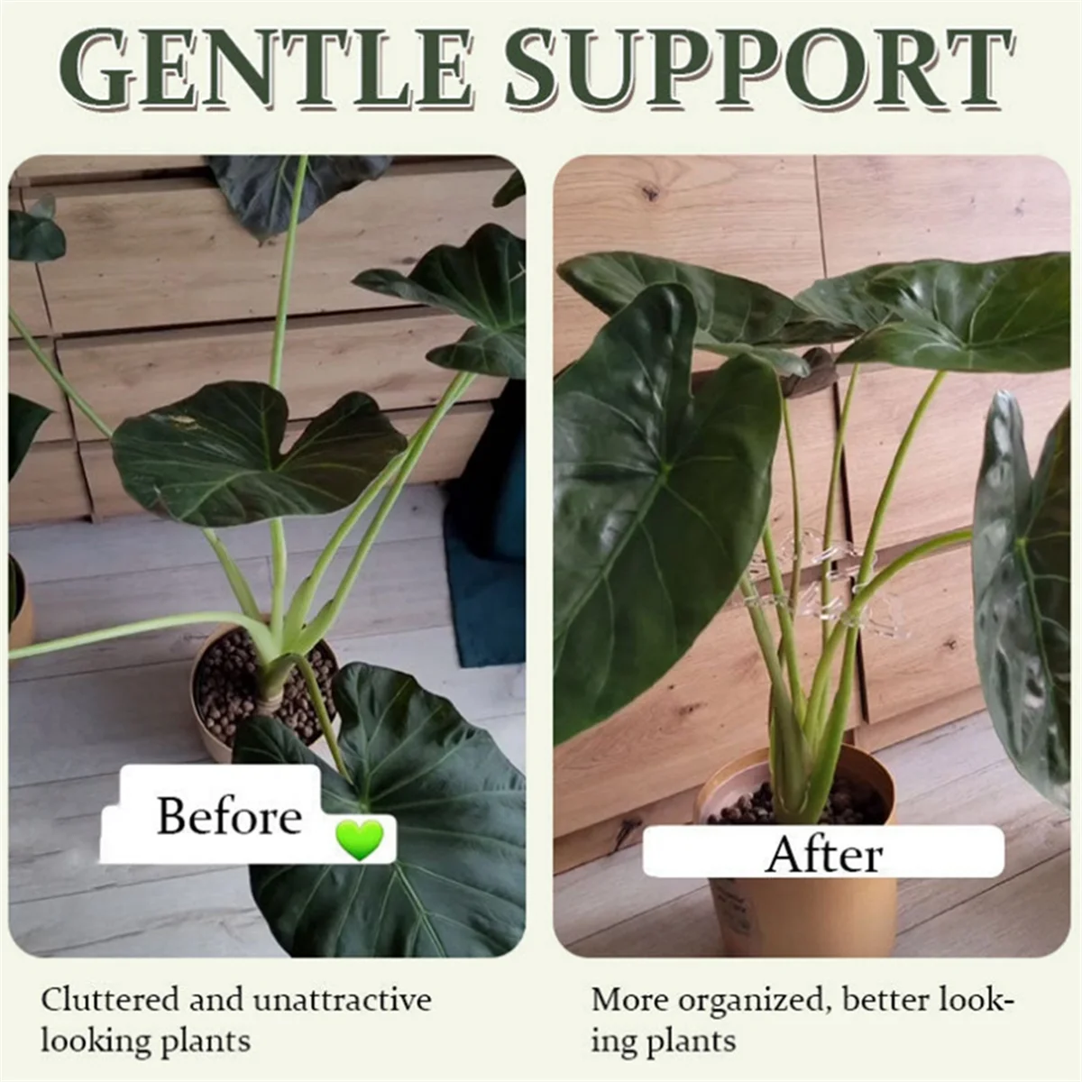 4Pcs Plant Stem Plastic Support,Reusable Plant Retaining Support,A+B