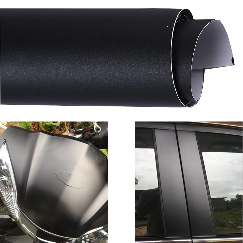 PVC Stain Black Film Vinyl Wrap for Car Interior Exterior Styling Motorcycle Body Film Decals Sheets