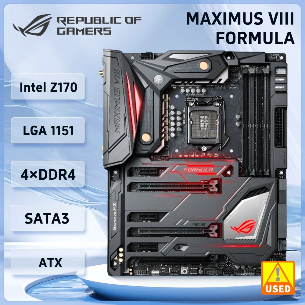LGA 1151 Motherboard ASUS ROG MAXIMUS VIII FORMULA Motherboard LGA 1151 DDR4 Intel Z170 PCI-E 3.0 USB3.1 M.2 ATX untuk cpu 3 6100