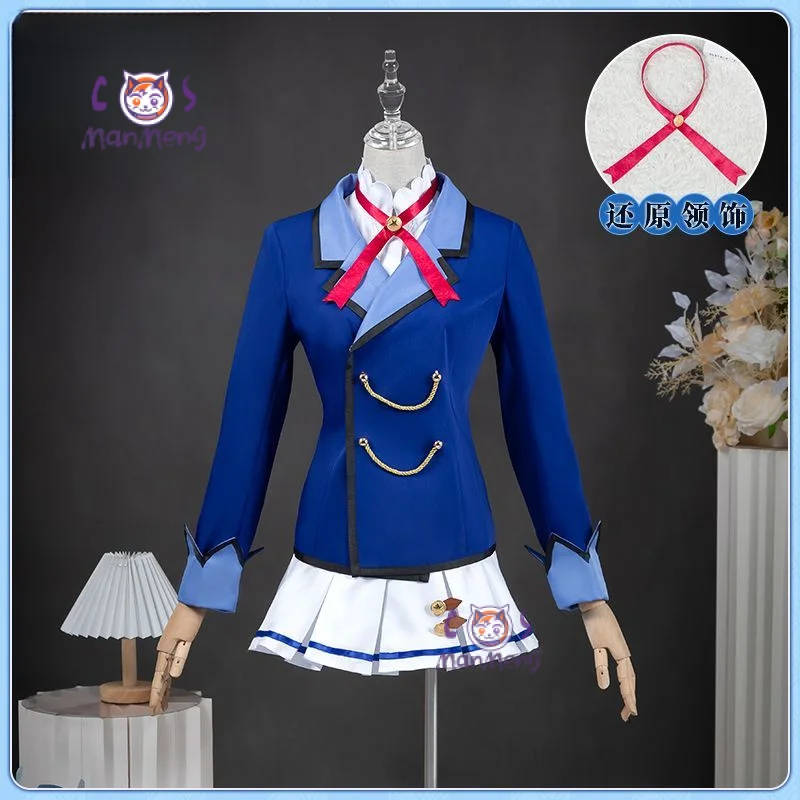 Anime Aikatsu!Hoshimiya Ichigo Nijino Yume Cosplay costume Campus JK shirt tie skirt accessories cute set party carnival uniform