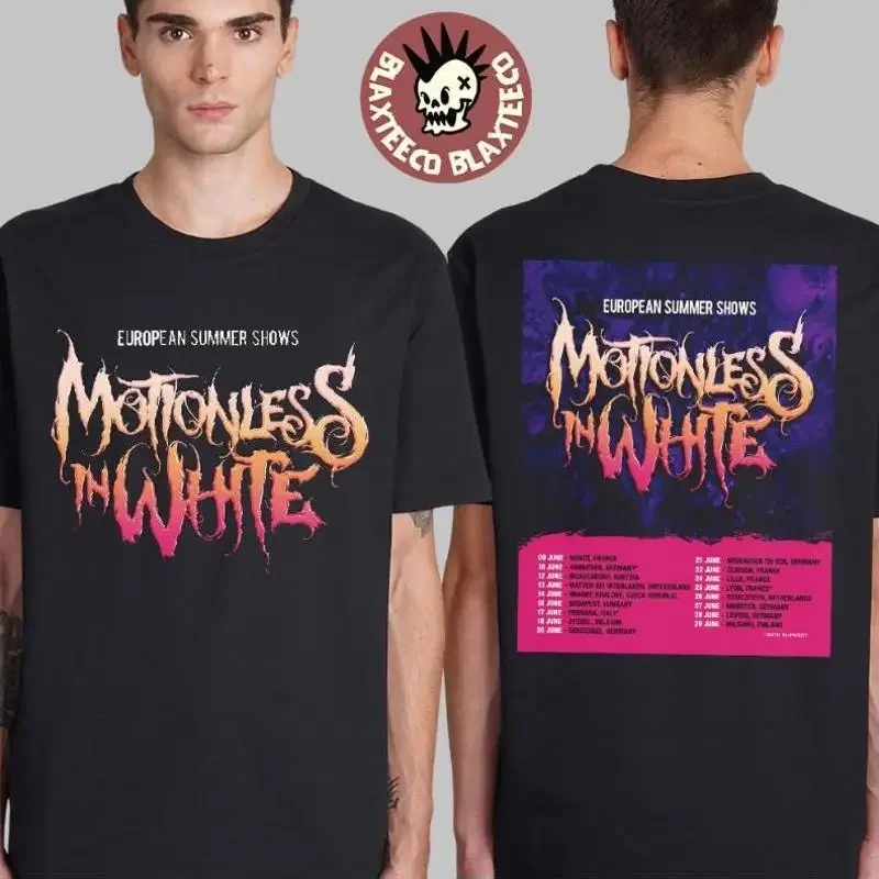 Motionless In White European Summer Shows 2025 Tour Dates Two Sided T Shirt