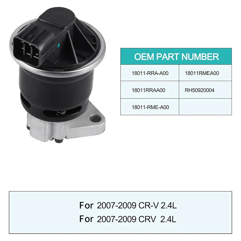 

AT92-Car Exhaust-Gas Recirculation Valve 5Pin EGR Valve 18011-RRA-A00 For Honda CR-V CRV 4 Cyl 2.4L 2007-2009 18011RRAA00