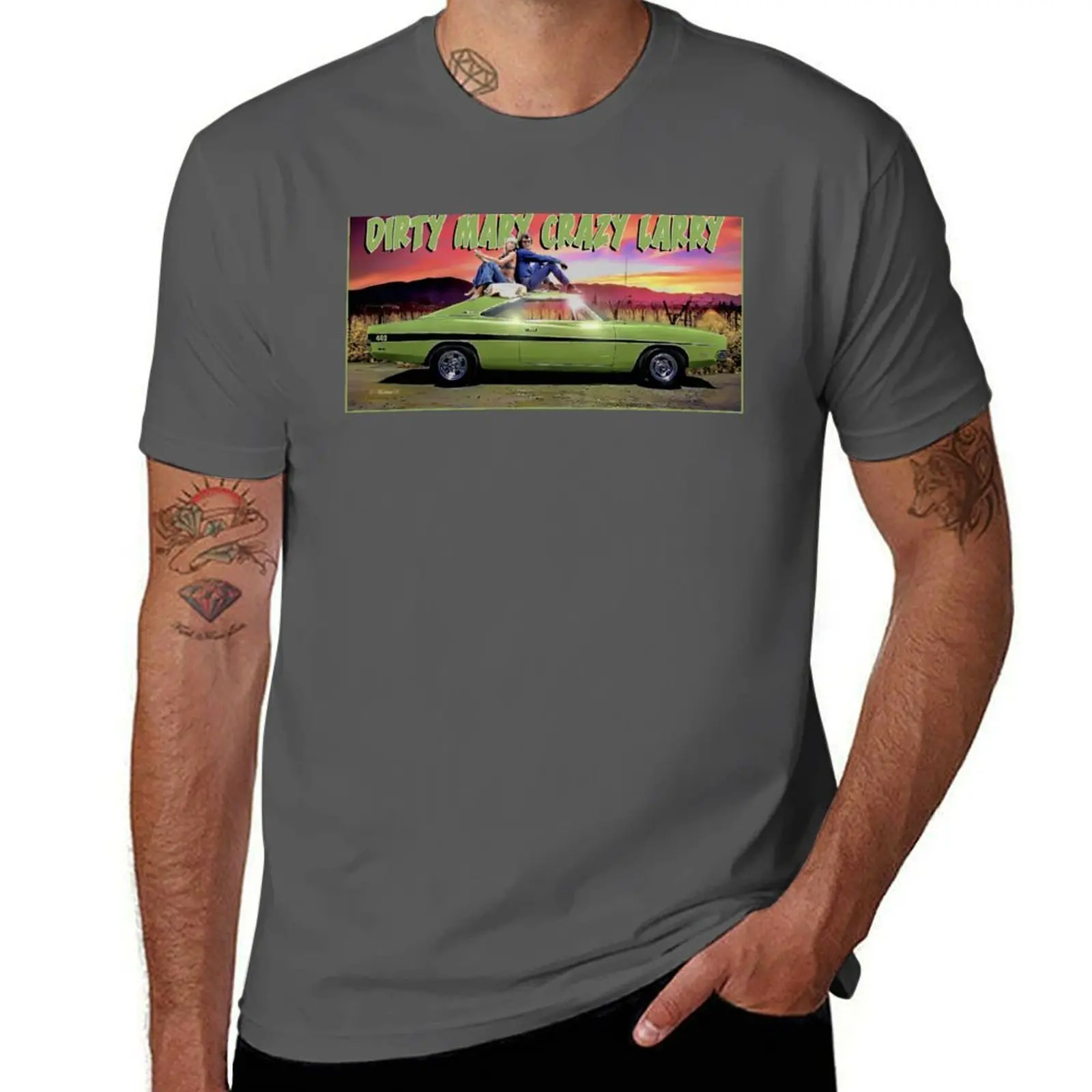 

Dirty Mary Crazy Larry T-Shirt Basic Simple Casual Short Sleeve Tee