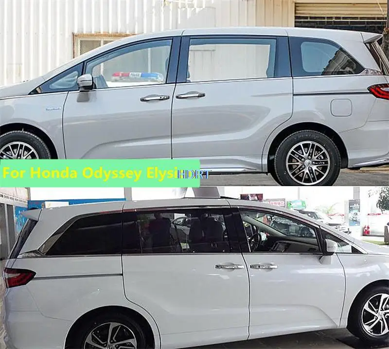 For Honda Odyssey Elysion 2015-2021 Car Sticker Garnish Pillar Stainless Steel Window Middle Strips Trims Moulding Frame Parts