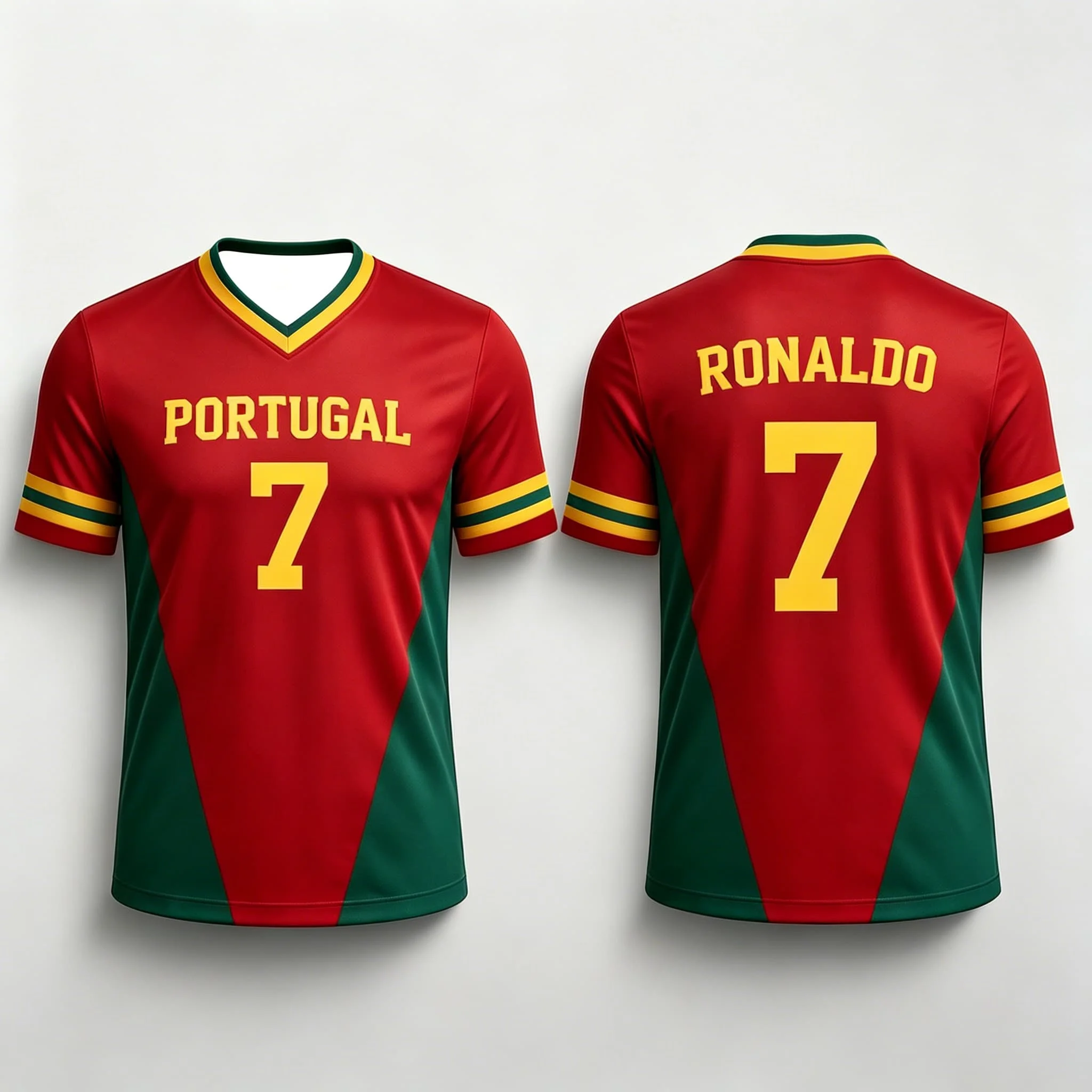 Portugal Soccer Fan Sports Top Men T Shirt Women Tee Boys Top Children Parent V Neck Child Quick dry short sleeves kids Tshirt