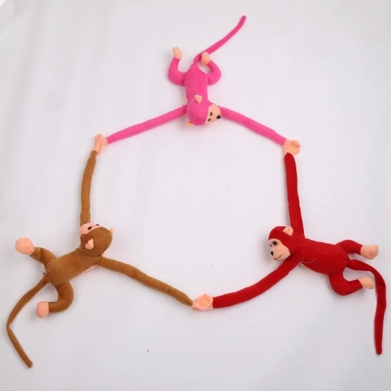 Q0KB Brinquedo pelúcia para crianças desenho animado Gibbon Monkey Armado Doll pelúcia penduramento para garotas do