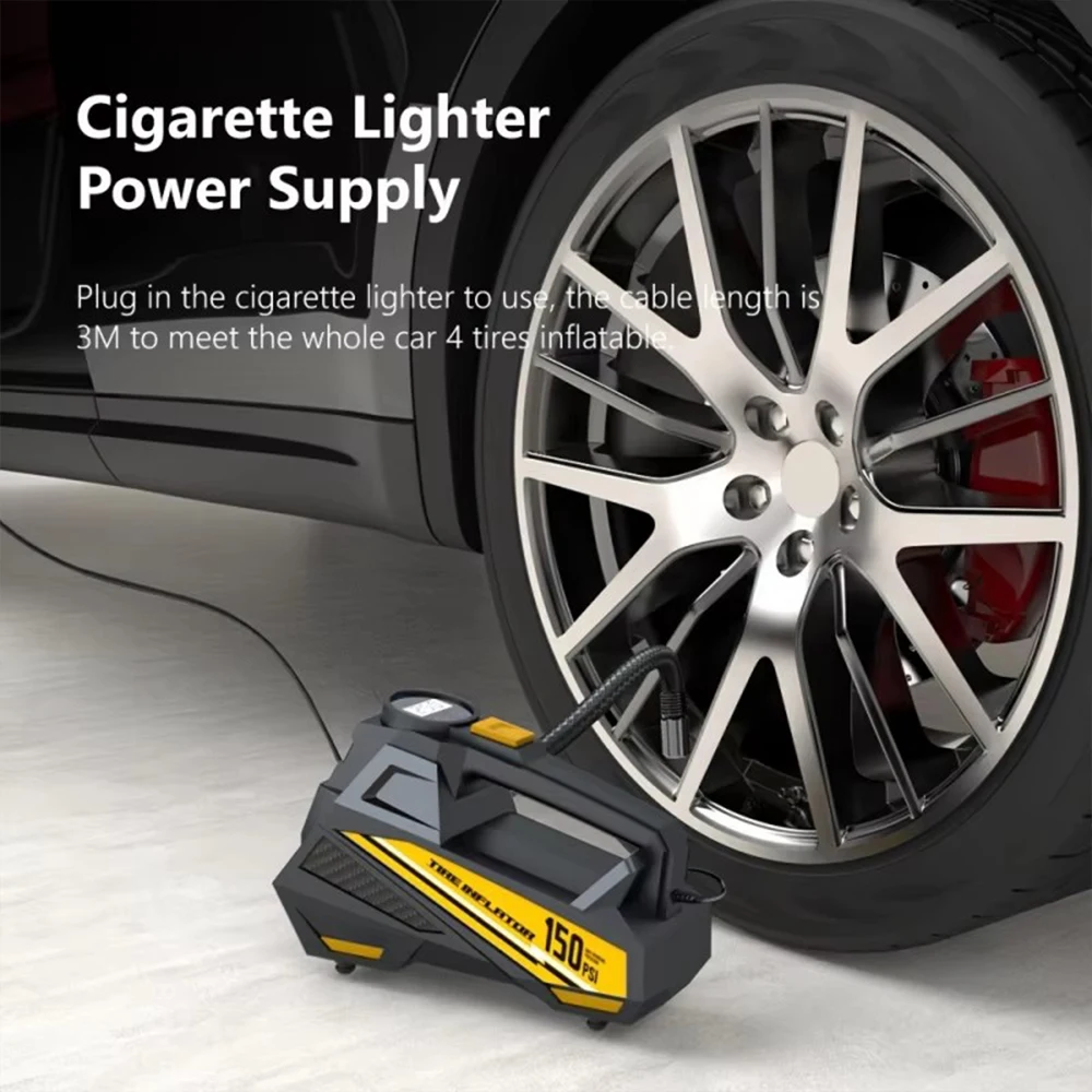 Car air pump Car portable digital display lighting air pump Intelligent tire tire pressure electric air pump