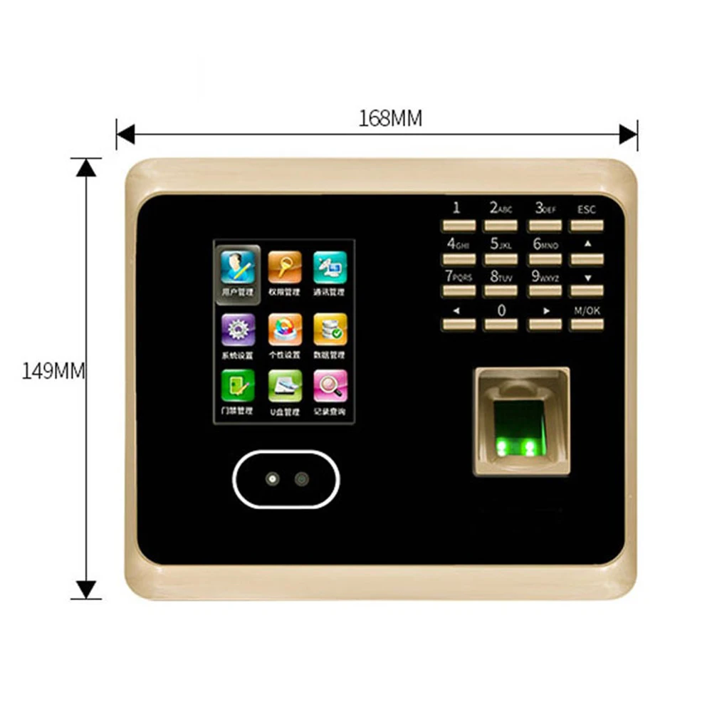 WIFI UF100plus Linx Biometric Face Recognition Time Attendance Machine System With keyboard Fingerprint Reader Facial Time Clock