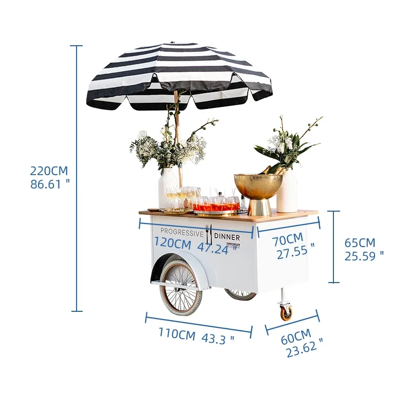 Prosky Commercial Mobile Fast Food Cart Restaurant Mobile Car Food Truck Mobile Food Trailer