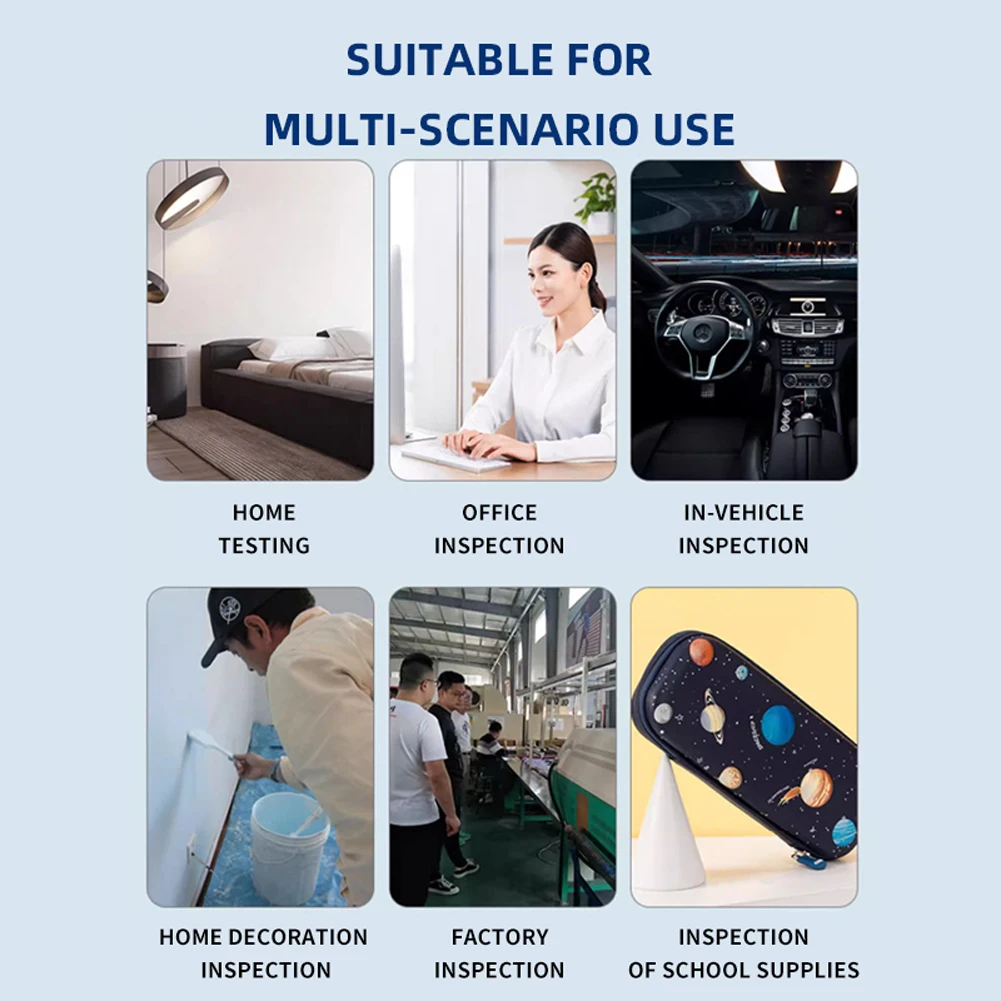 مراقبة جودة الهواء الذكية تعمل بالبطارية داخلي واي فاي كاشف جودة الهواء درجة الحرارة والرطوبة جودة الهواء متر ل AQI CO2 #5