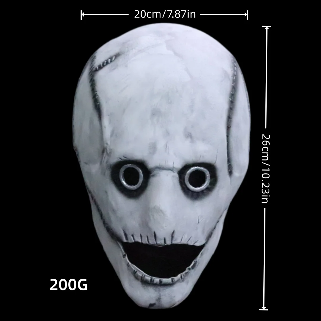 Halloween Scary Stitched Face Latex Mask, Full Head Cosplay Headgear for Haunted House, Carnival Party Costume Props