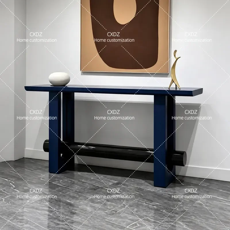 Solid Wood Entrance Hall Cabinet Modern Simple Entryway Table Console Display Shelf for Living Room Home Decoration Storage