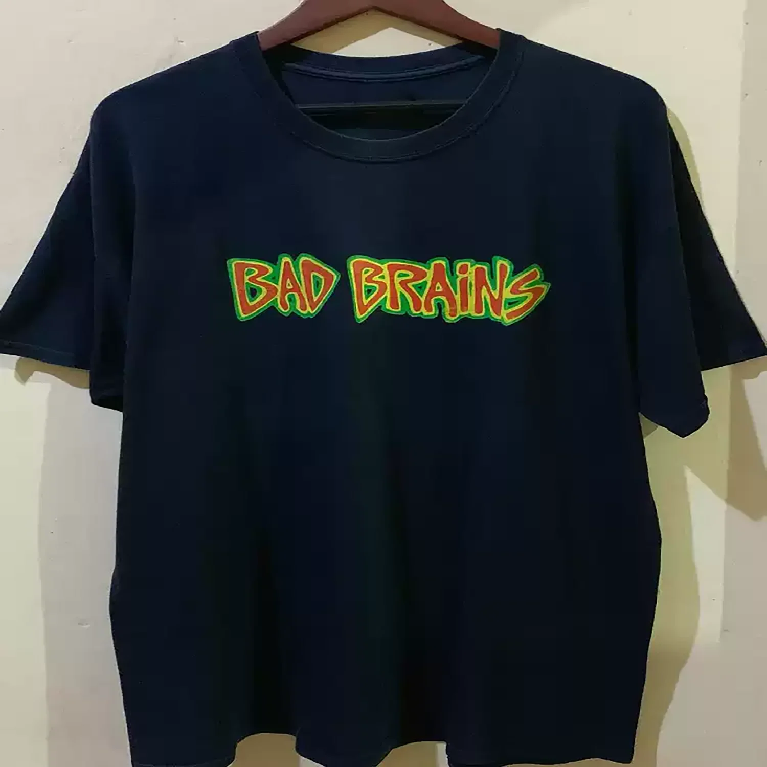 Bad Brains Rock Band Reggae Hip-Hop Streetwear Vintage-Inspired Men's Short-Sleeved Cotton T-Shirt Soft Breathable Unisex Graphic Tee plus Size.heavyweight cotton, pre shrunk tee, butterysoft, graphic print crew neck,gift ,  wash resistant print         .