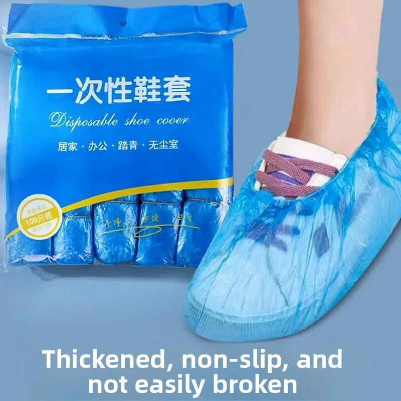

PE Plastic Shoe Covers, Dustproof & Waterproof, Thickened Disposable for Home Use, Unisex Indoor, Wholesale FMCG.
