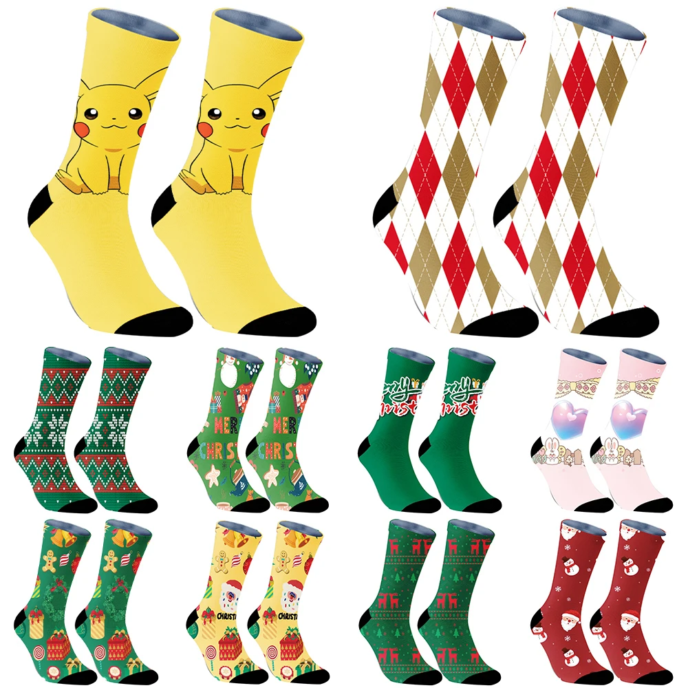 Pattern Socks Personalized Custom Unisex Adult Teen Youth Socks New Christmas