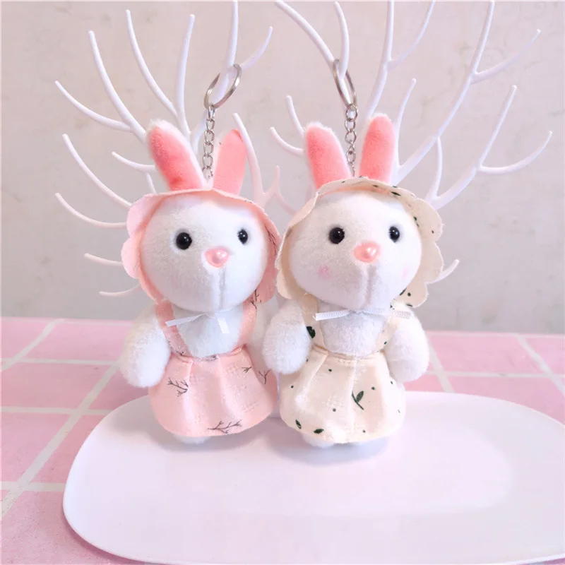 new Creative Boutique maid rabbit doll soft key chain cute  pendant grab skirt rabbit doll birthday gift doll