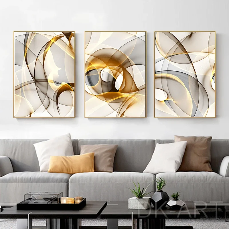 

3Pcs DIY Diamond Painting Black Gold Line Nordic Minimalist Full Diamond Mosaic Jewelry cross stitch Kits Landscape Painting