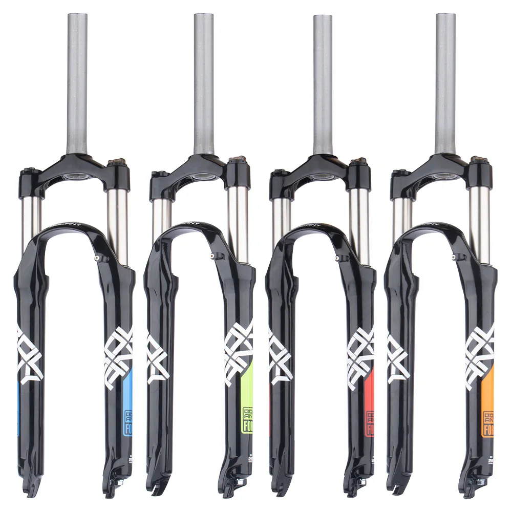 Mountain Bike Front Fork 26/27.5 Inch Mechanical Fork Aluminum Alloy Shoulder Control Shock Absorber Front Fork Bike Accessories