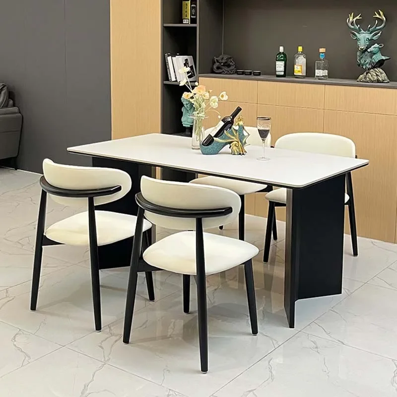 

Nordic Wooden Dining Table Kitchen Modern Luxury Restaurant Table Rectangular Design Table A Manger 4 Chaises Home Furniture