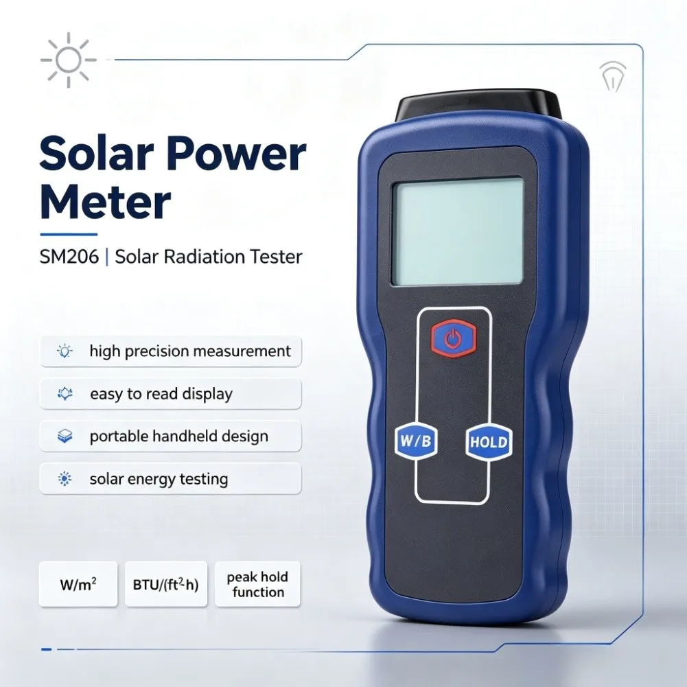 SM206 For Solar Radiation Measurement Instrument with Peak Hold Capability 0.25 Second Sampling Rate and 3 3/4 Digit LCD