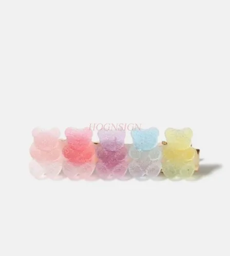 Fun imitation gummy bear frosted hair clip Cute hair clip Sweet top clip