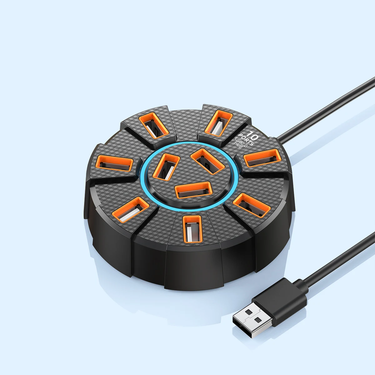 

Новое высокоскоростное распределительное устройство USB 2.0 с красочной атмосферной подсветкой и расширительными доступами от 1 до 10 портов с внешним P