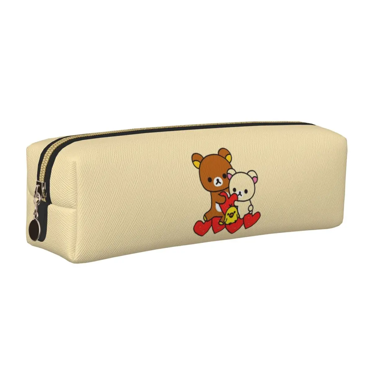 حافظات أقلام رصاص من Rilakkuma Korilakkuma حقائب أقلام جديدة للطلاب تخزين كبير للوازم المدرسية وحقيبة أقلام رصاص بسحاب