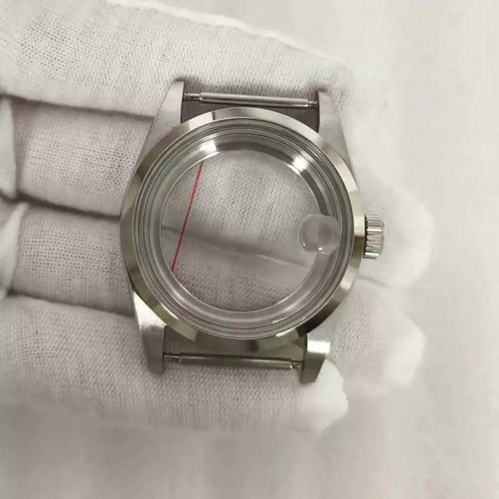 Großhandel 36mm Uhrengehäuse Lupe Acrylglas Transparent/Dichte Basis 3ATM Edelstahlgehäuse für NH35 NH36 4R Uhrwerk – Detail 7
