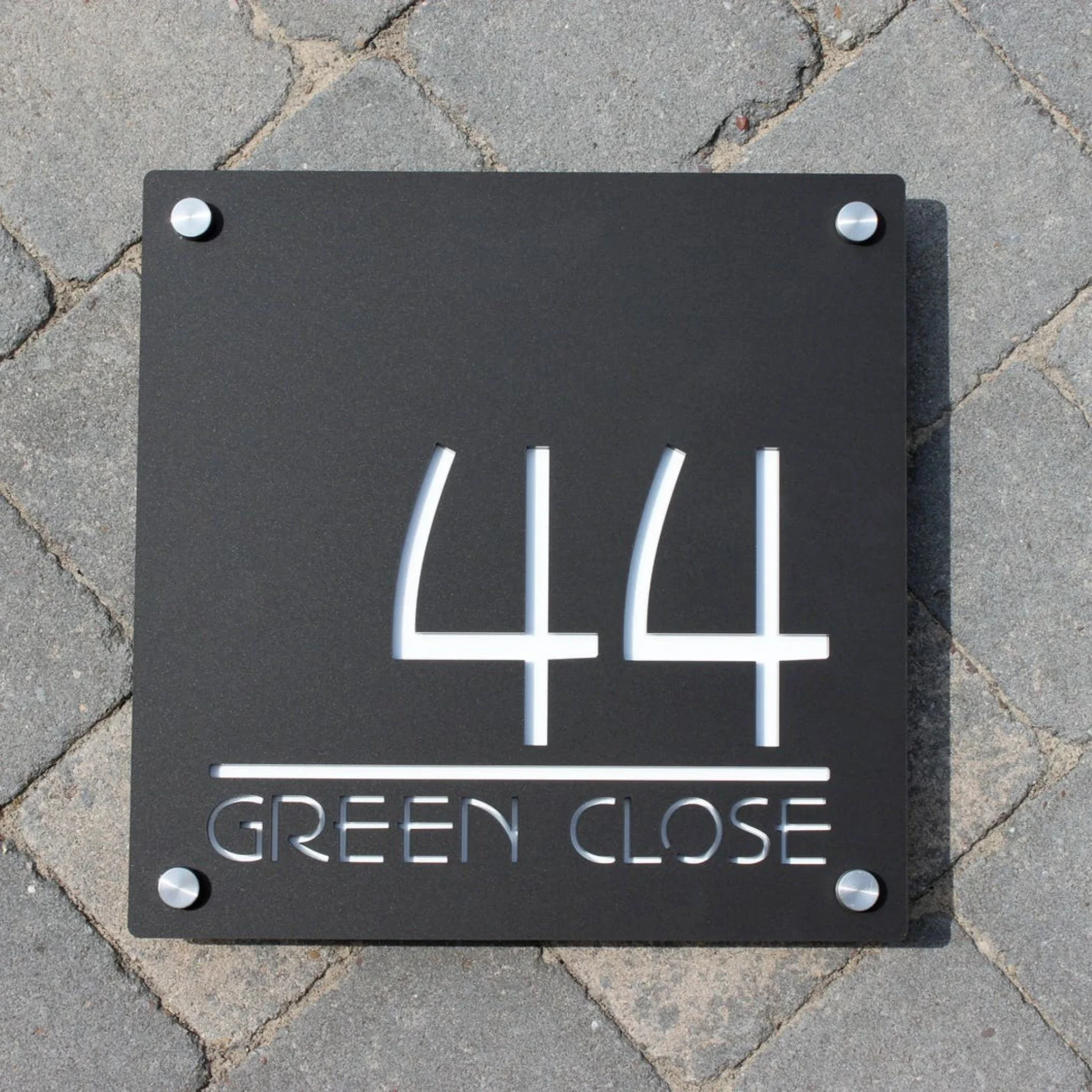 3D Acrylic House Number Sign Personalized Laser Cut Digital Address Plate Custom Street Number Modern Outdoor Residential Home