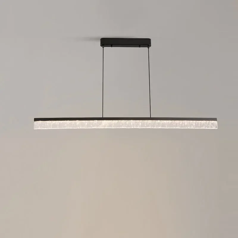 Black Led Pendant Lights for Dining Room Kitchen 100cm 120cm Suspend Lamp Chandelier Hanging Pendant Lamp Led Lighting Fixture