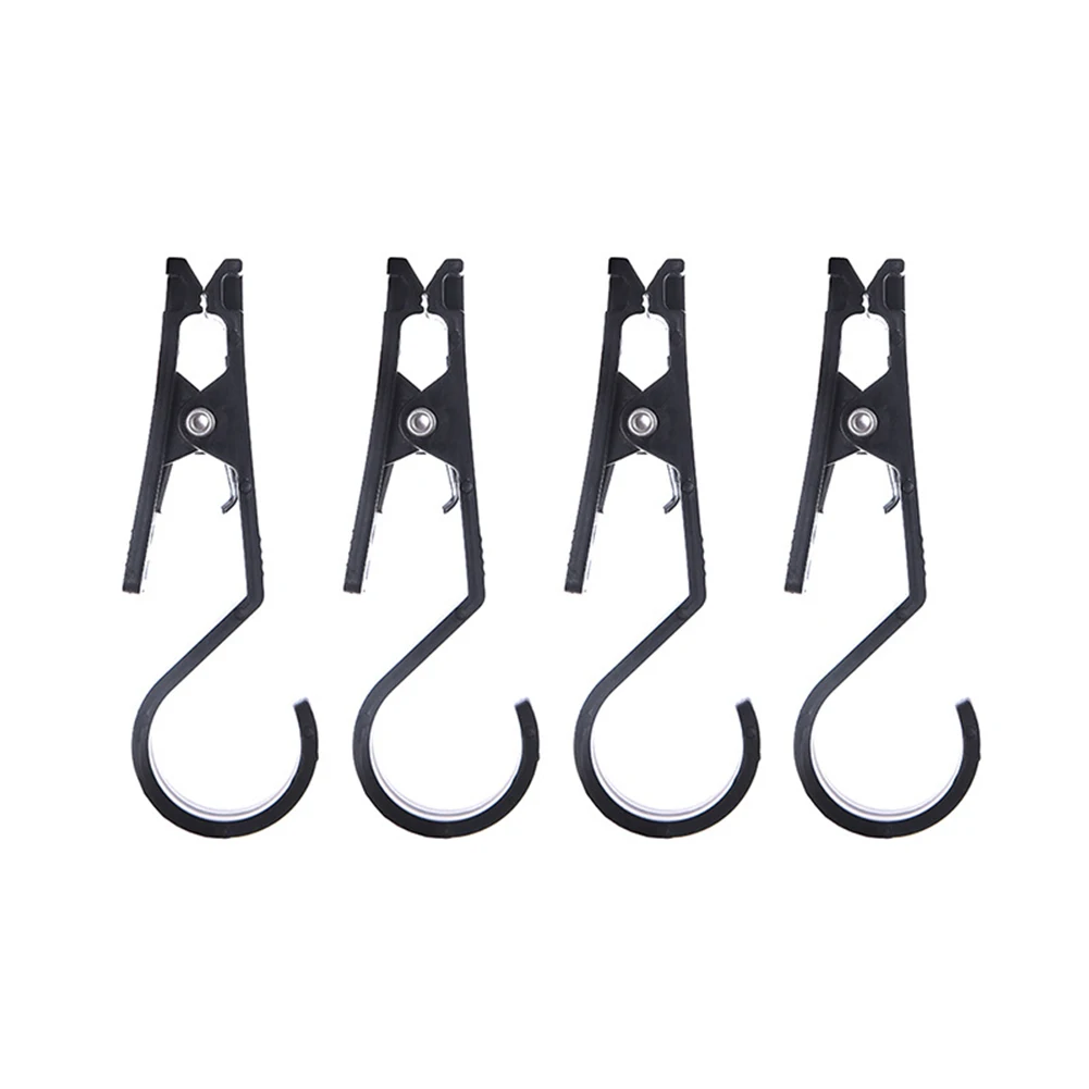 

11.1x1.1cm Multi-Purpose Hooks Complete Set Of Four Clips Convenient Storage Solution Lightweight Hard Plastic