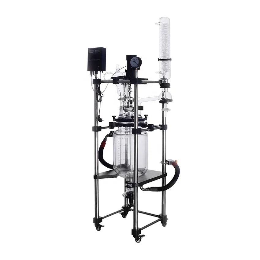 

Hot Selling Electric Vacuum Glass Reactor Steam Jacketed Reactor